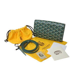 GOYARD Varenne Pouch Wallet Shoulder Bag Leather Green